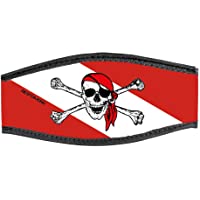 Best divers Correa Máscara de Neopreno- Doble Velcro- Jolly Roger